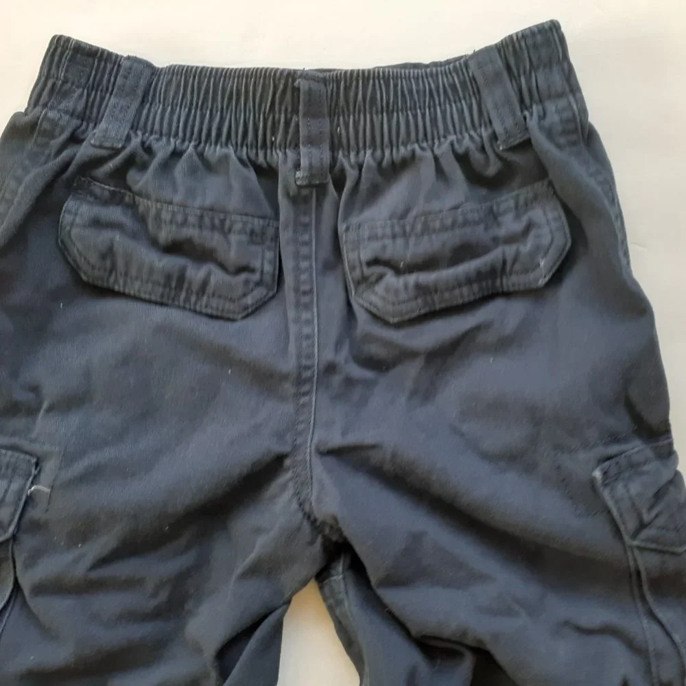 Sonoma Boys Shorts Cargo Navy Pull On Elastic Waist 5